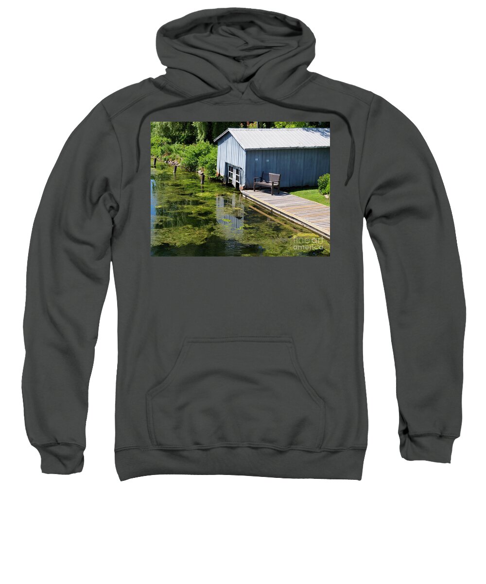 Westport Harbour Sweatshirt featuring the photograph Westport Harbour in Southern Ontario by Louise Heusinkveld