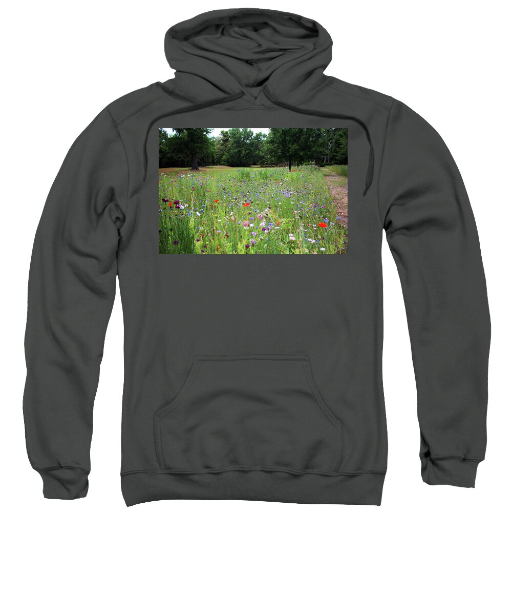 Wildflower Sweatshirt featuring the photograph Wildflower Landscape by Cynthia Guinn