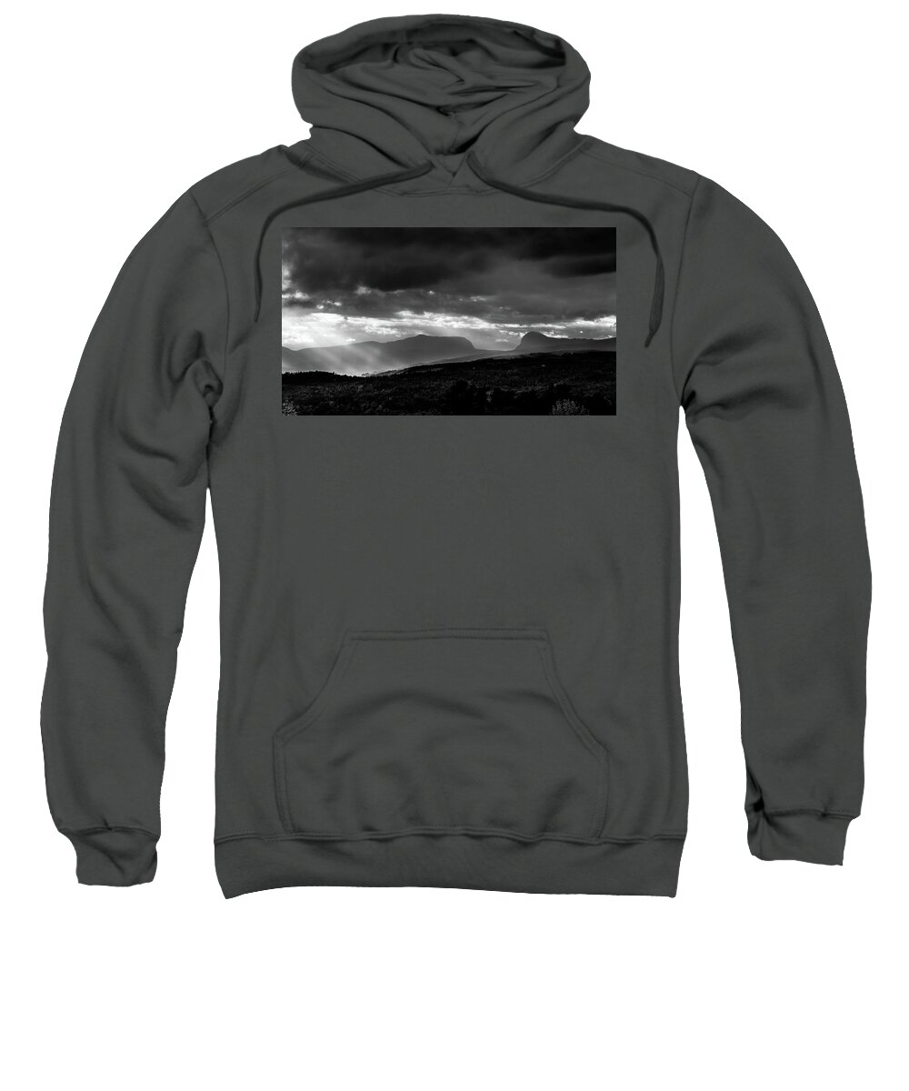 Vermont Sweatshirt featuring the photograph Willoughby Gap BW by Tim Kirchoff