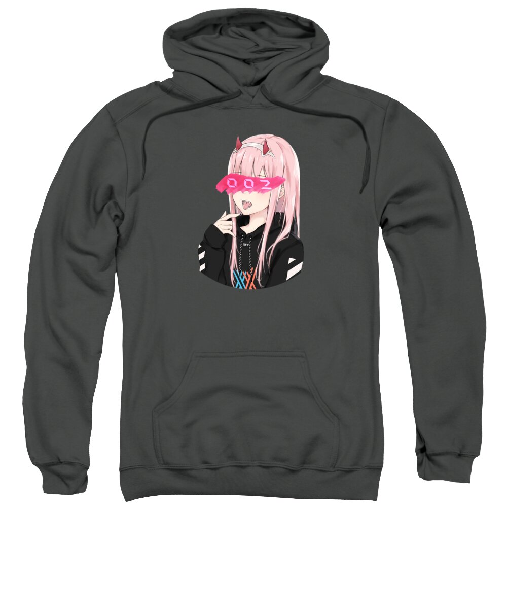 zero two face hoodie