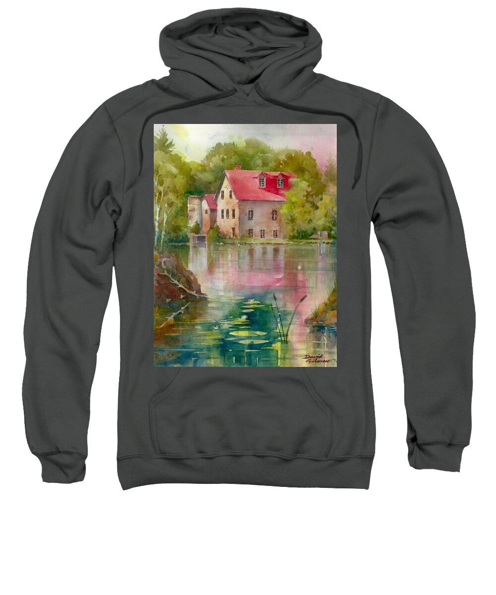 Canada Sweatshirt featuring the painting Bedford Mill #1 by David Gilmore