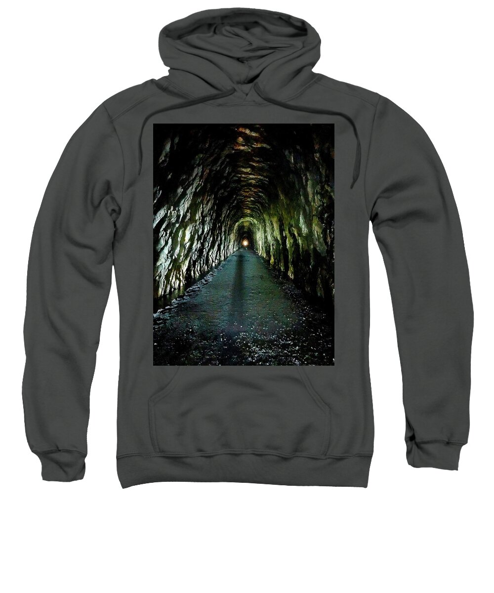  Sweatshirt featuring the photograph Crozet Blue Ridge Tunnel #1 by Stephen Dorton