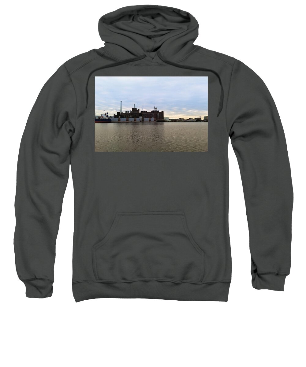 Baltimore Sweatshirt featuring the photograph Domino Sugar #1 by Chris Montcalmo