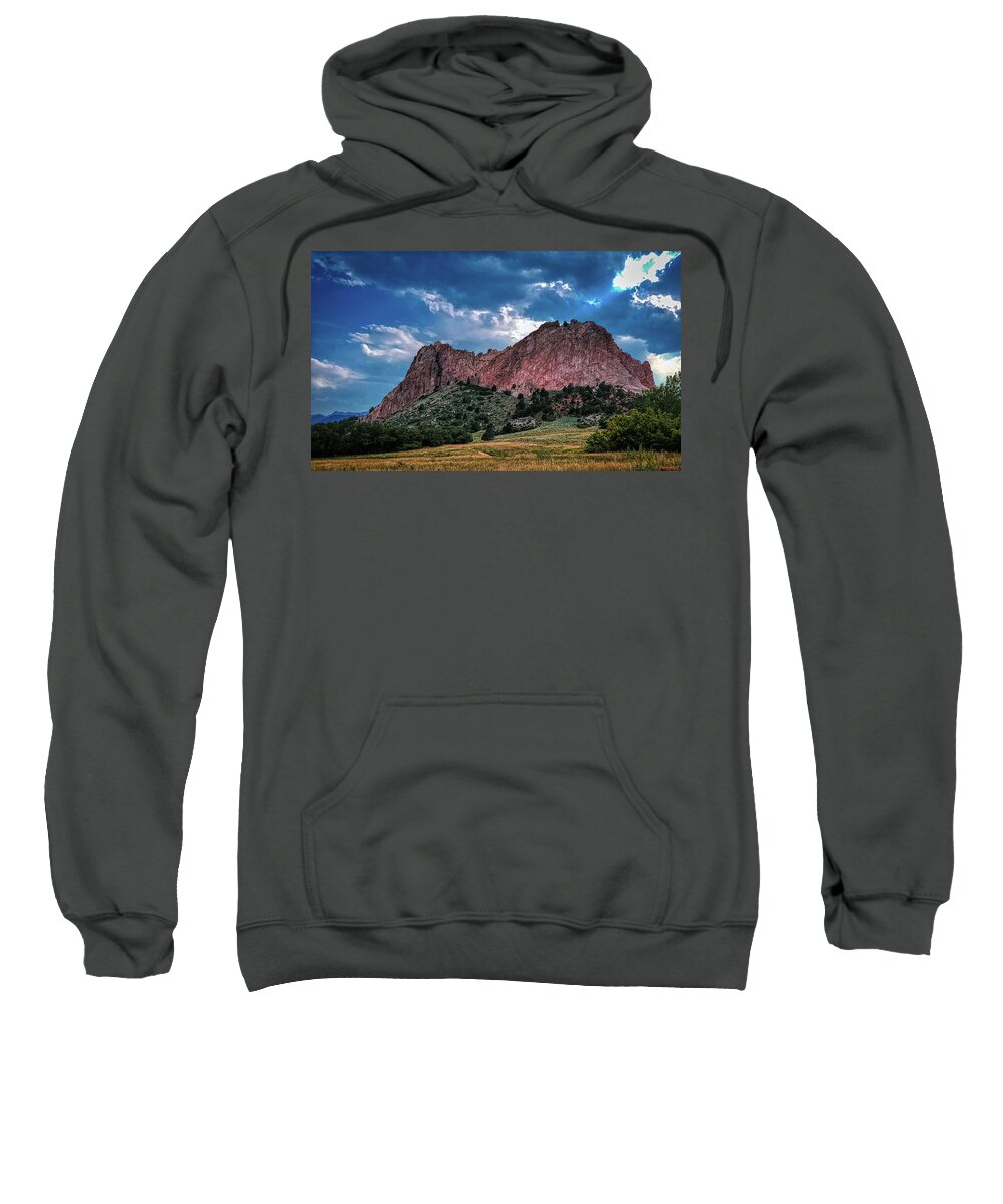 Garden Sweatshirt featuring the photograph Garden Of The God's Colorado by Rene Vasquez