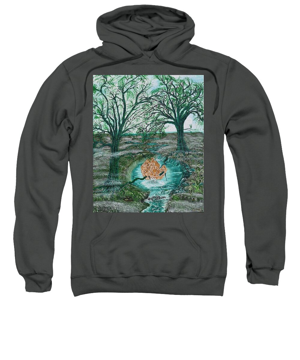 Christina Knight Sweatshirt featuring the painting My Begin Again by Christina Knight