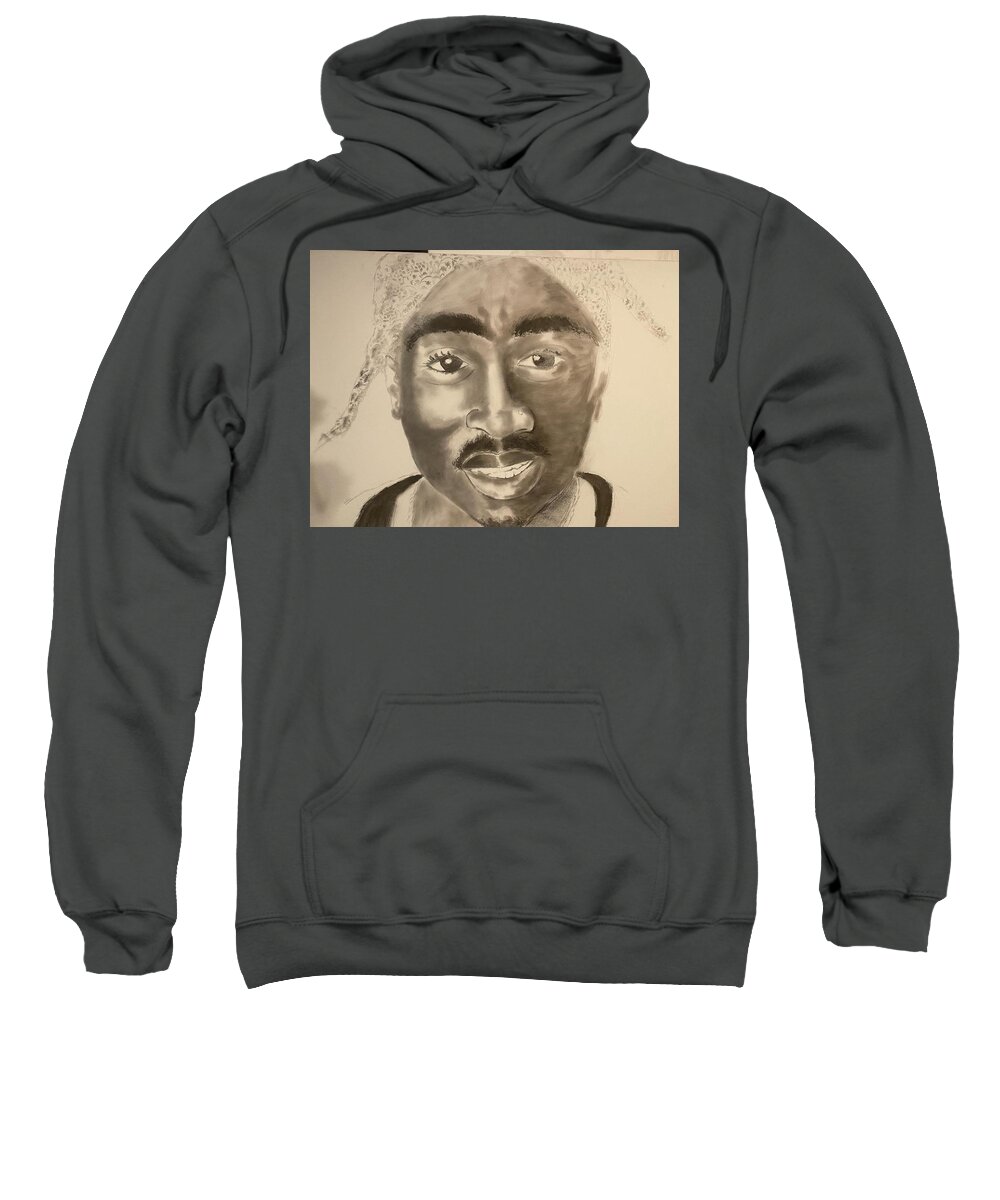  Sweatshirt featuring the drawing PAC by Angie ONeal