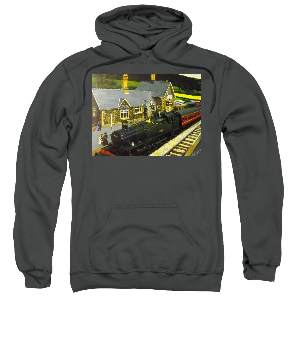 Station Sweatshirt featuring the painting Station #1 by HH Palliser