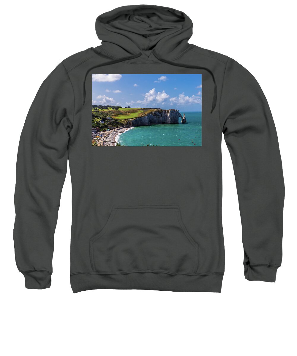 Etretat Sweatshirt featuring the photograph The cliffs at Etretat #1 by Fabiano Di Paolo
