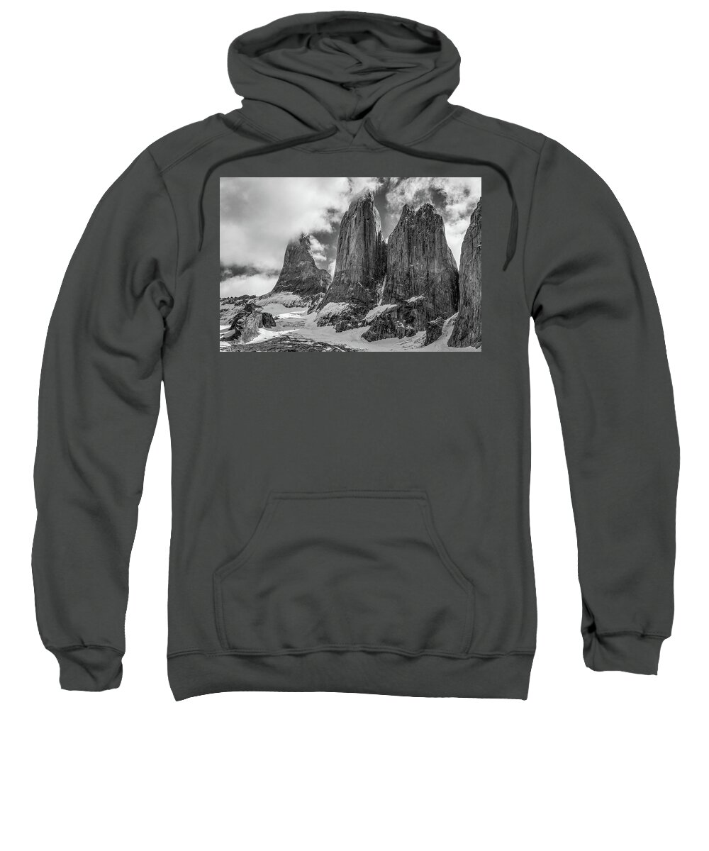 Chile Sweatshirt featuring the photograph The Towers #2 by Kent Nancollas