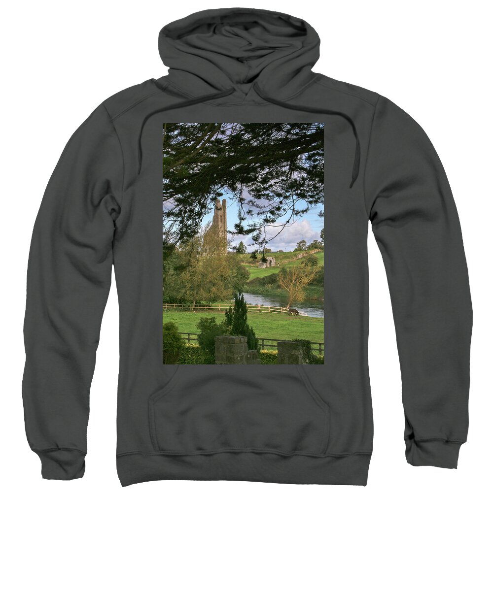 Ireland Sweatshirt featuring the photograph Trim Castle Ireland #2 by John A Megaw