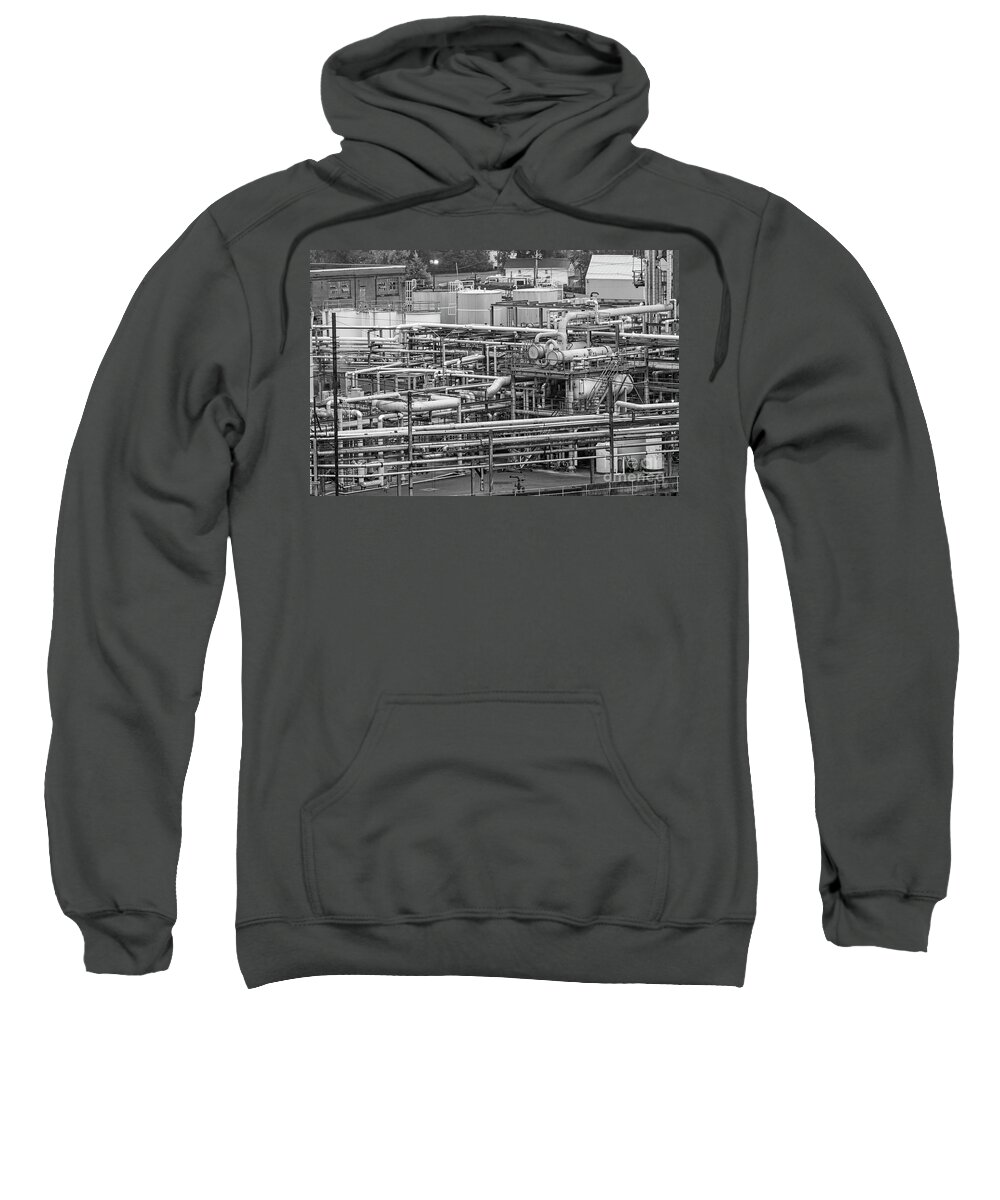 Refinery Sweatshirt featuring the photograph Oil Refinery #10 by Jim West
