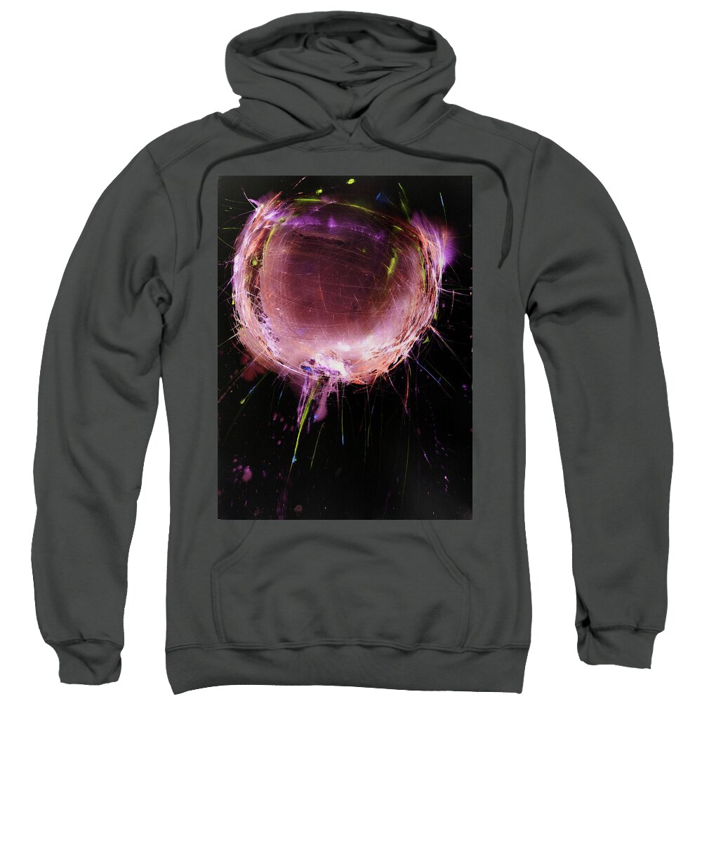  Sweatshirt featuring the painting 'Web Xoven'-inversion-3 by Petra Rau