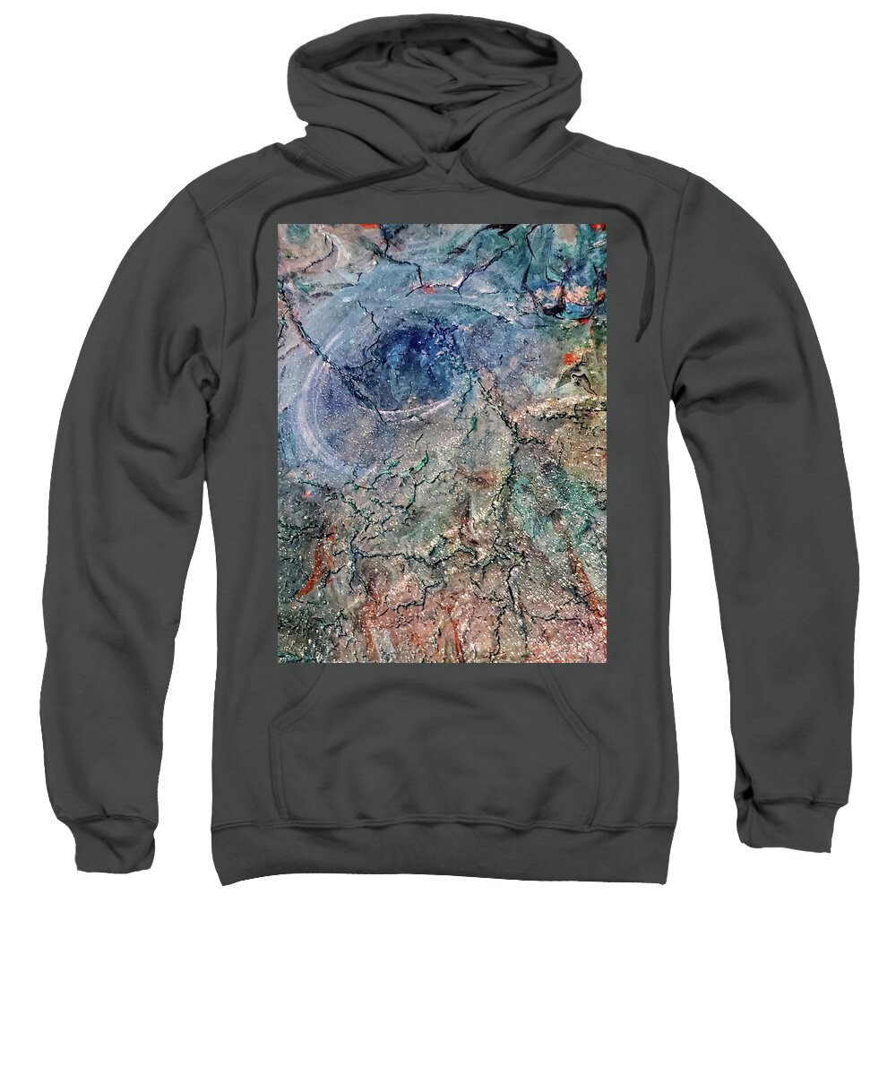 Sweatshirt featuring the painting Untitled #15 by Karen Lillard