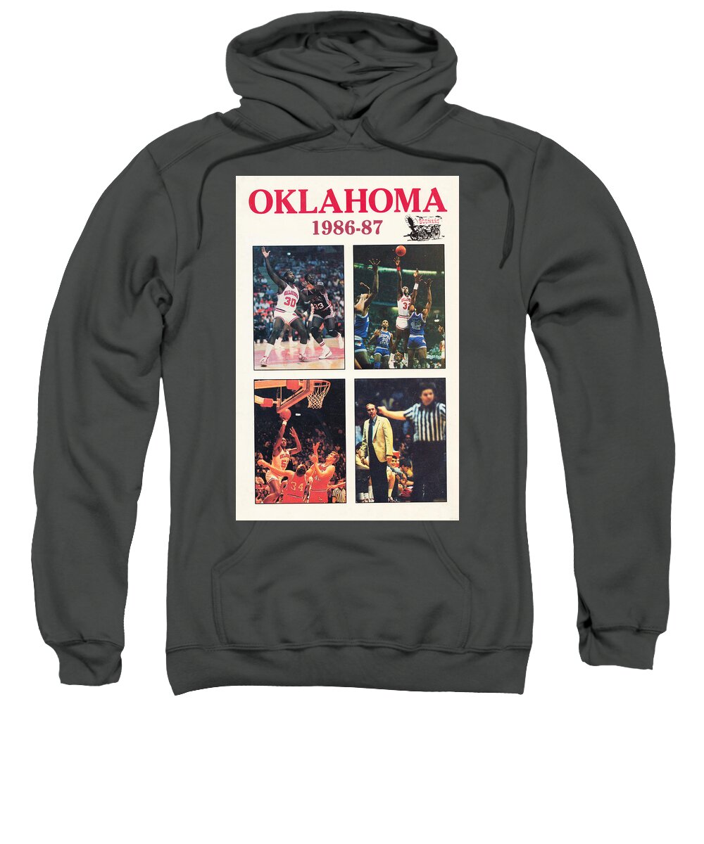 Oklahoma Basketball Sweatshirt featuring the mixed media 1986 Oklahoma Sooners Basketball by Row One Brand