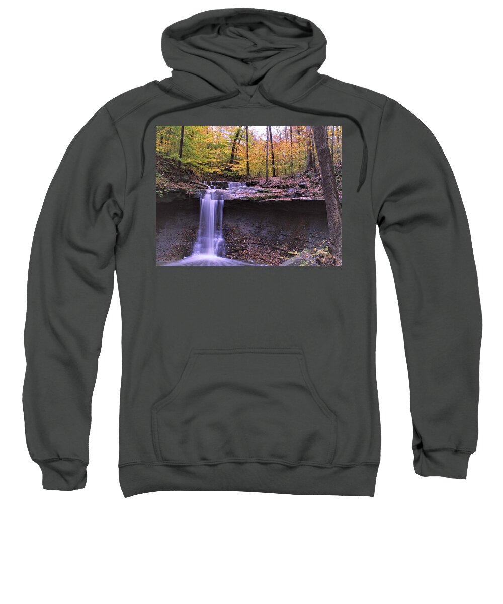  Sweatshirt featuring the photograph Blue Hen Falls #2 by Brad Nellis