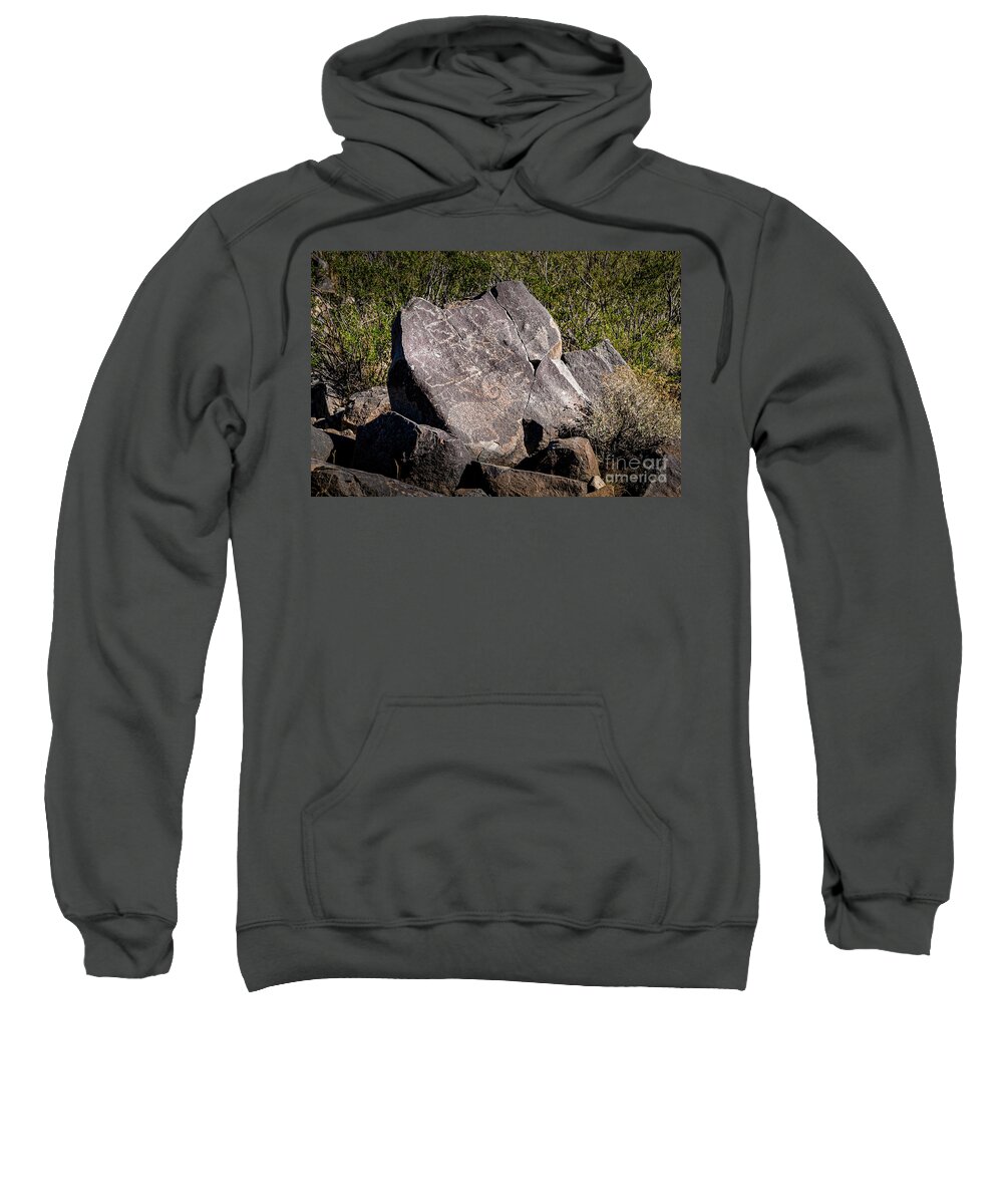 Ancient Sweatshirt featuring the photograph Three Rivers Petroglyphs #2 by Blake Webster