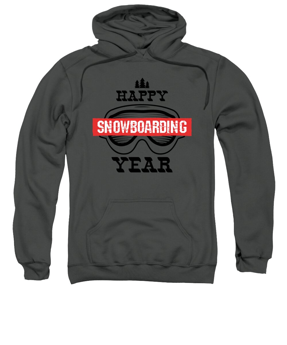 Oil On Canvas Sweatshirt featuring the digital art 23_Happy Snowboarding Year-01 by Celestial Images