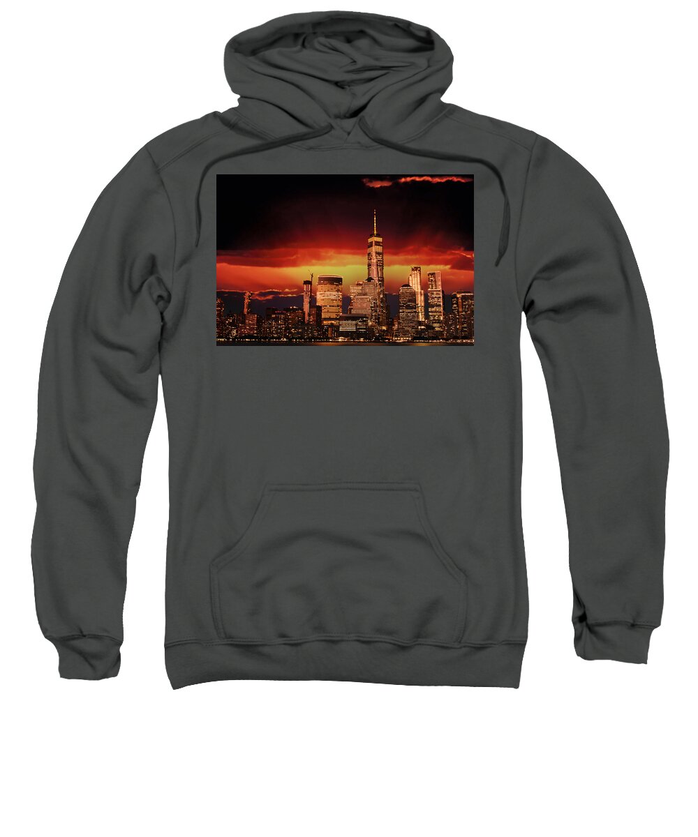City Sweatshirt featuring the photograph New York City by Montez Kerr