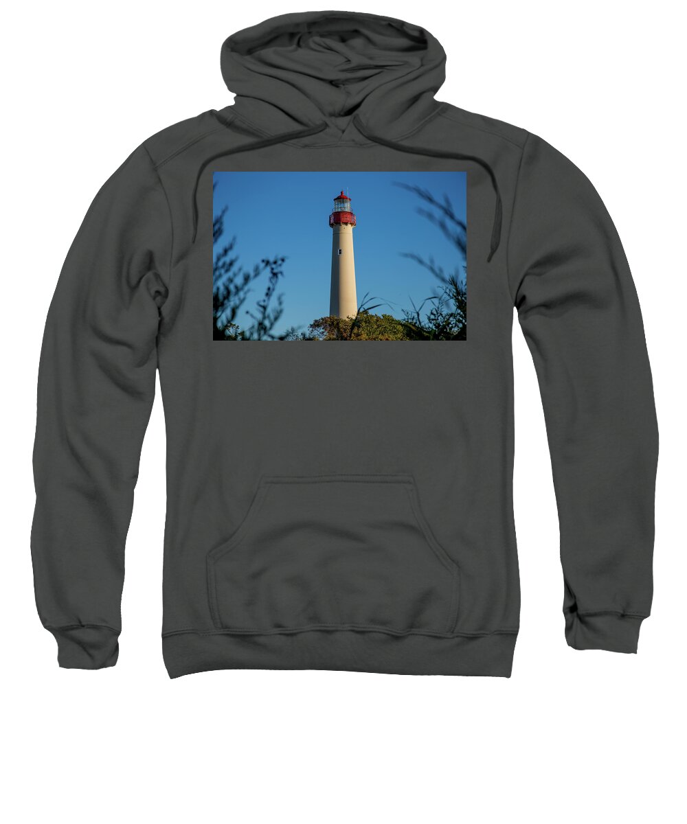 Bay Sweatshirt featuring the photograph Cape May Lighthouse #4 by John A Megaw
