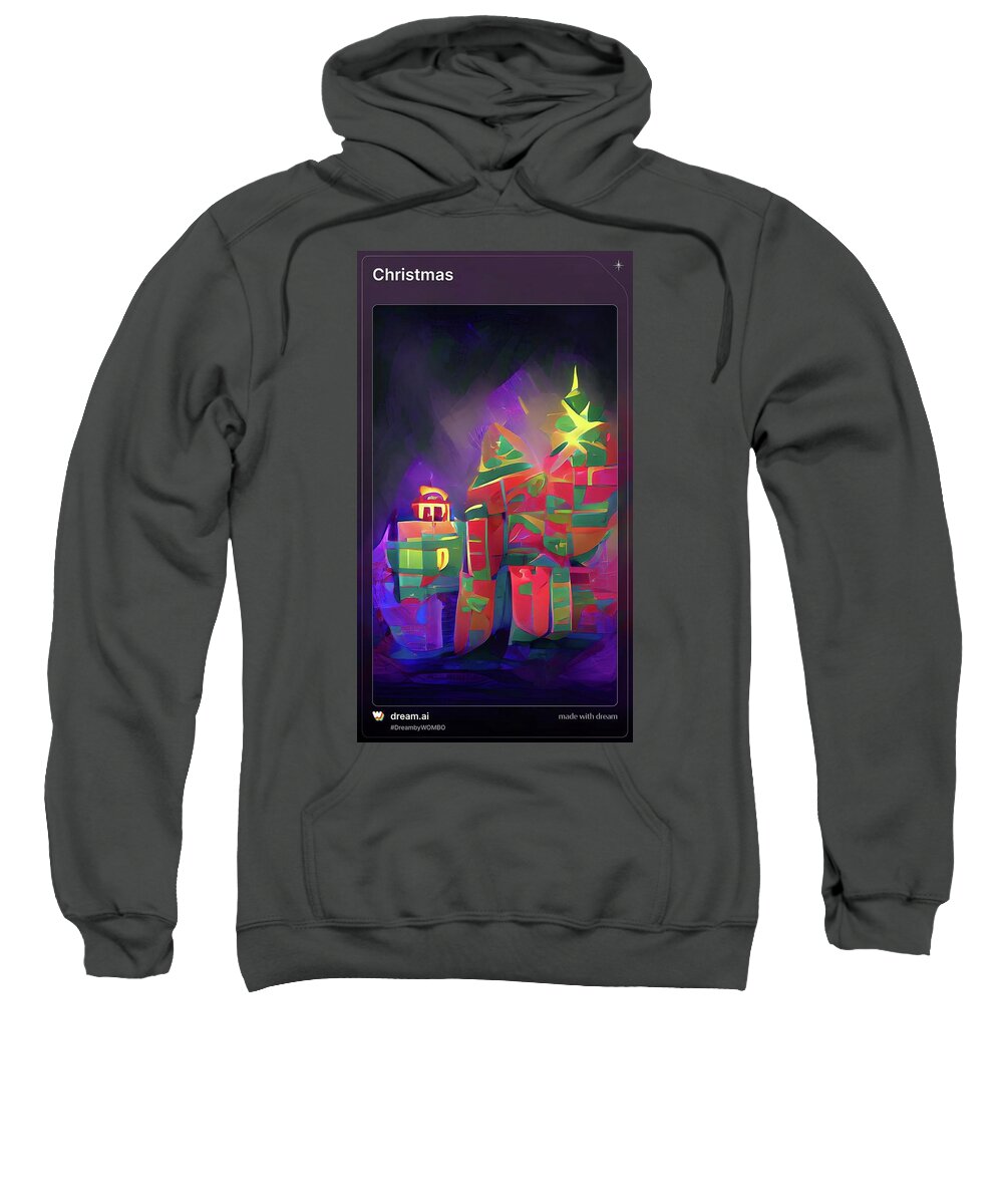 Abstract. Gifts Sweatshirt featuring the digital art A I the Christmas Star by Denise F Fulmer