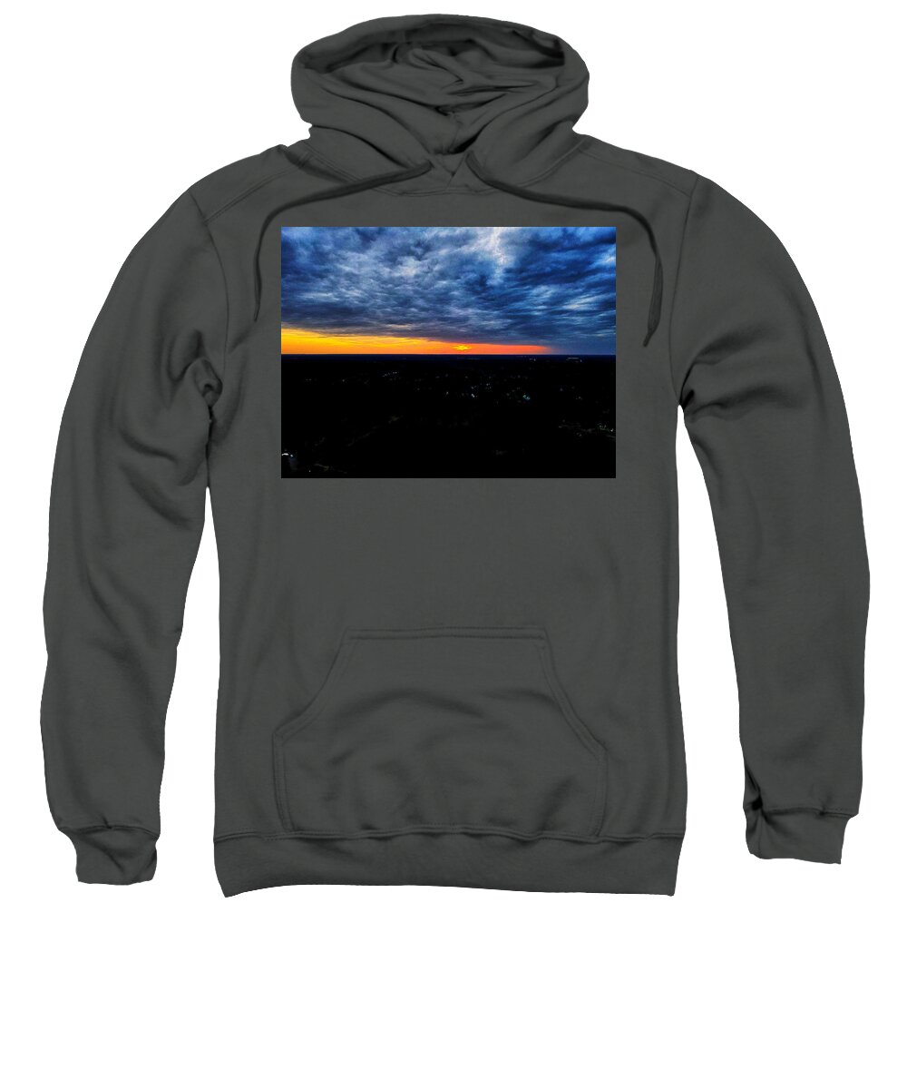  Sweatshirt featuring the photograph A cool fall sunset by Stephen Dorton