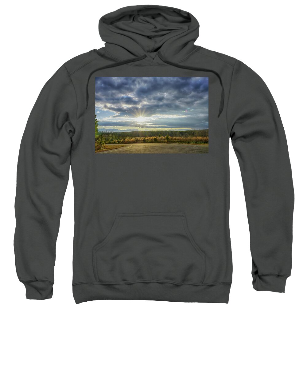Sunset Sweatshirt featuring the photograph A Crack In Everything by Michael Frank