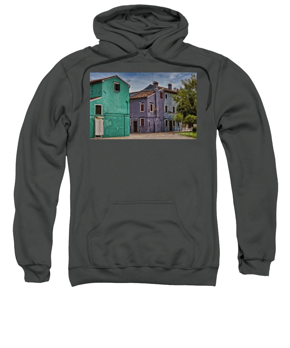 Houses Sweatshirt featuring the photograph A quiet corner of Burano by The P