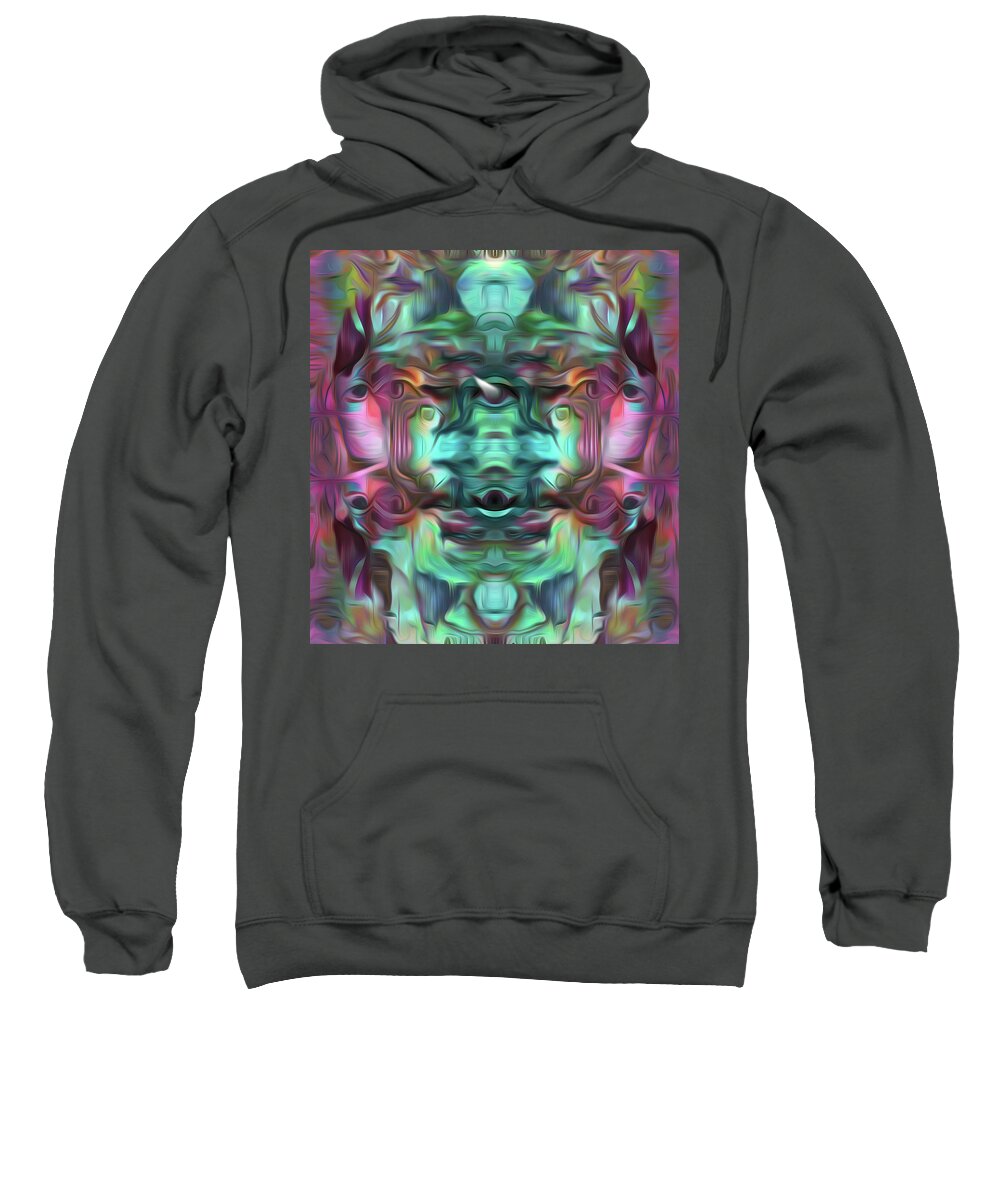 Visionary Sweatshirt featuring the digital art A Sacred Pause by Jeff Malderez