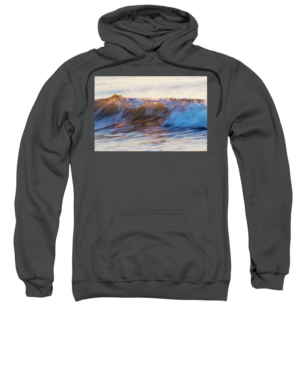 Seascape Sweatshirt featuring the photograph A Splash of Liquid Amber by Ruth Crofts Photography