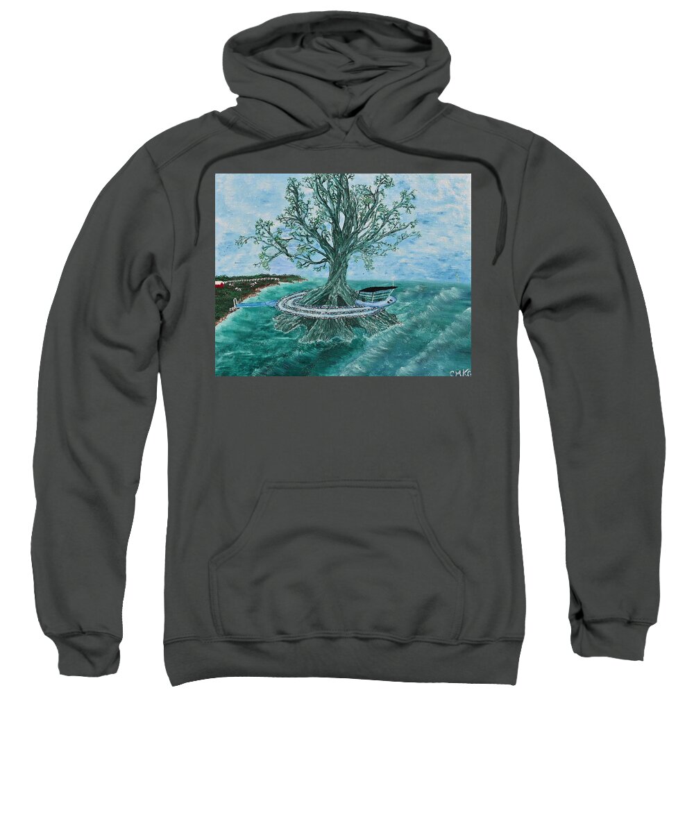 Christina Knight Sweatshirt featuring the painting A Verde by Christina Knight