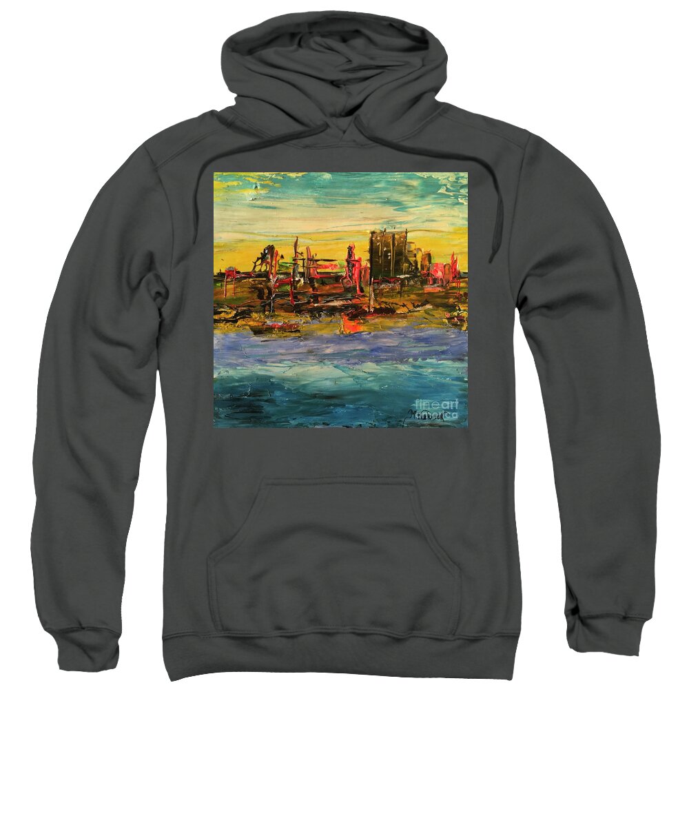 Art Work Sweatshirt featuring the painting Abounded by Maria Karlosak