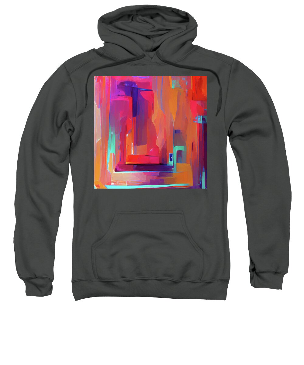 Abstract Sweatshirt featuring the painting Abstract - DWP1980283 by Dean Wittle