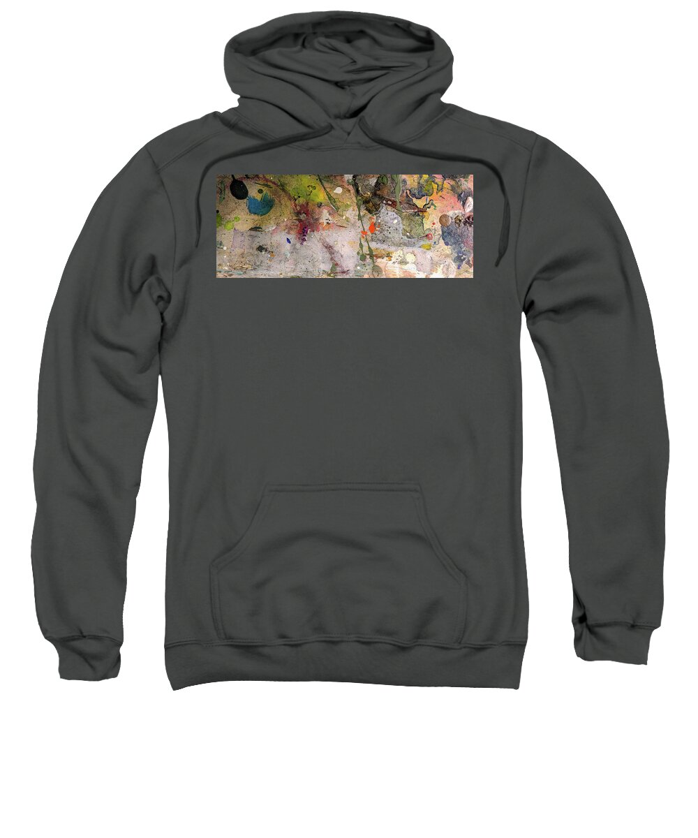 Panorama Sweatshirt featuring the painting Abstract Panorama by Lynn Hansen