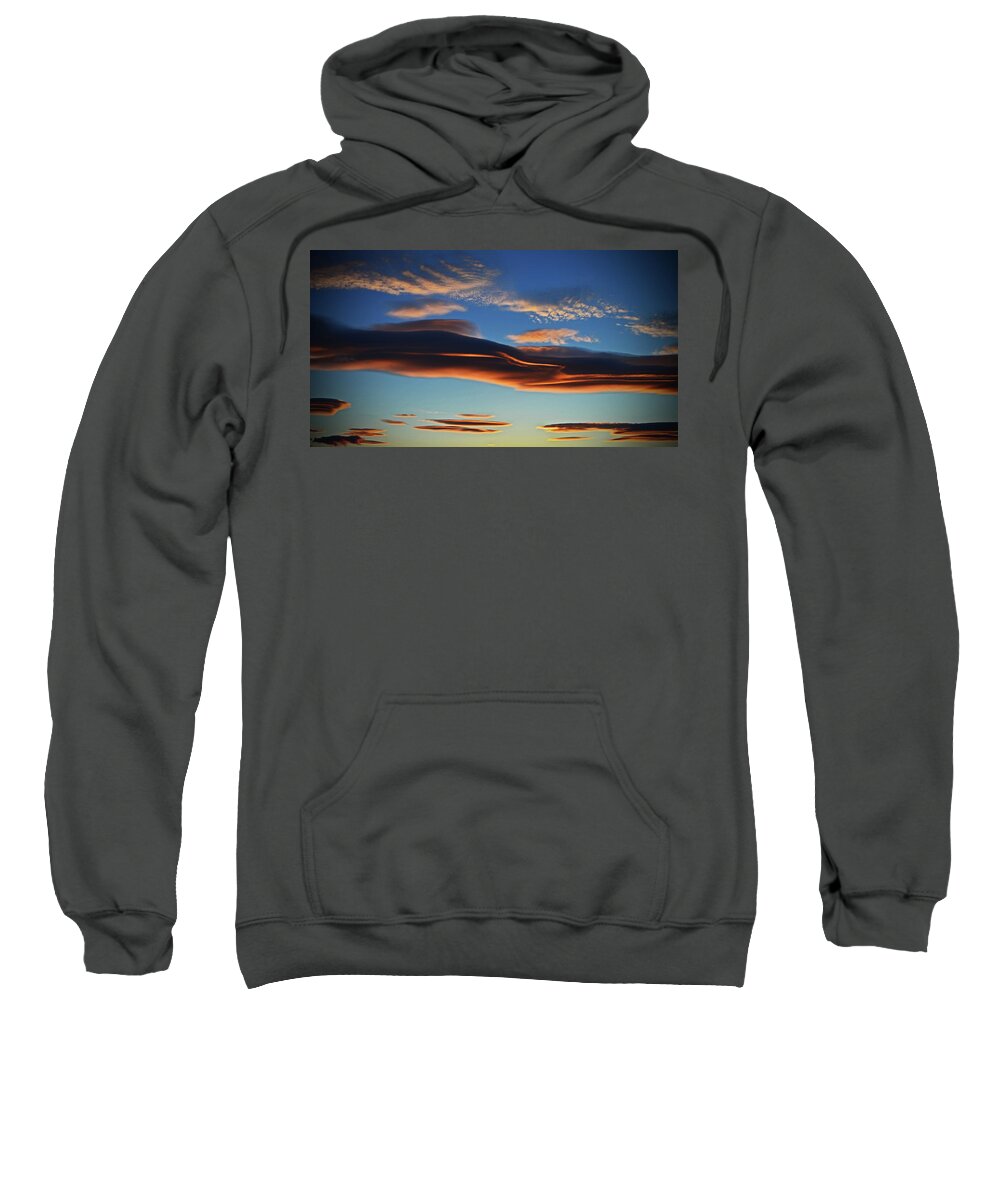  Sweatshirt featuring the digital art Alian Clouds Formation by Fred Loring