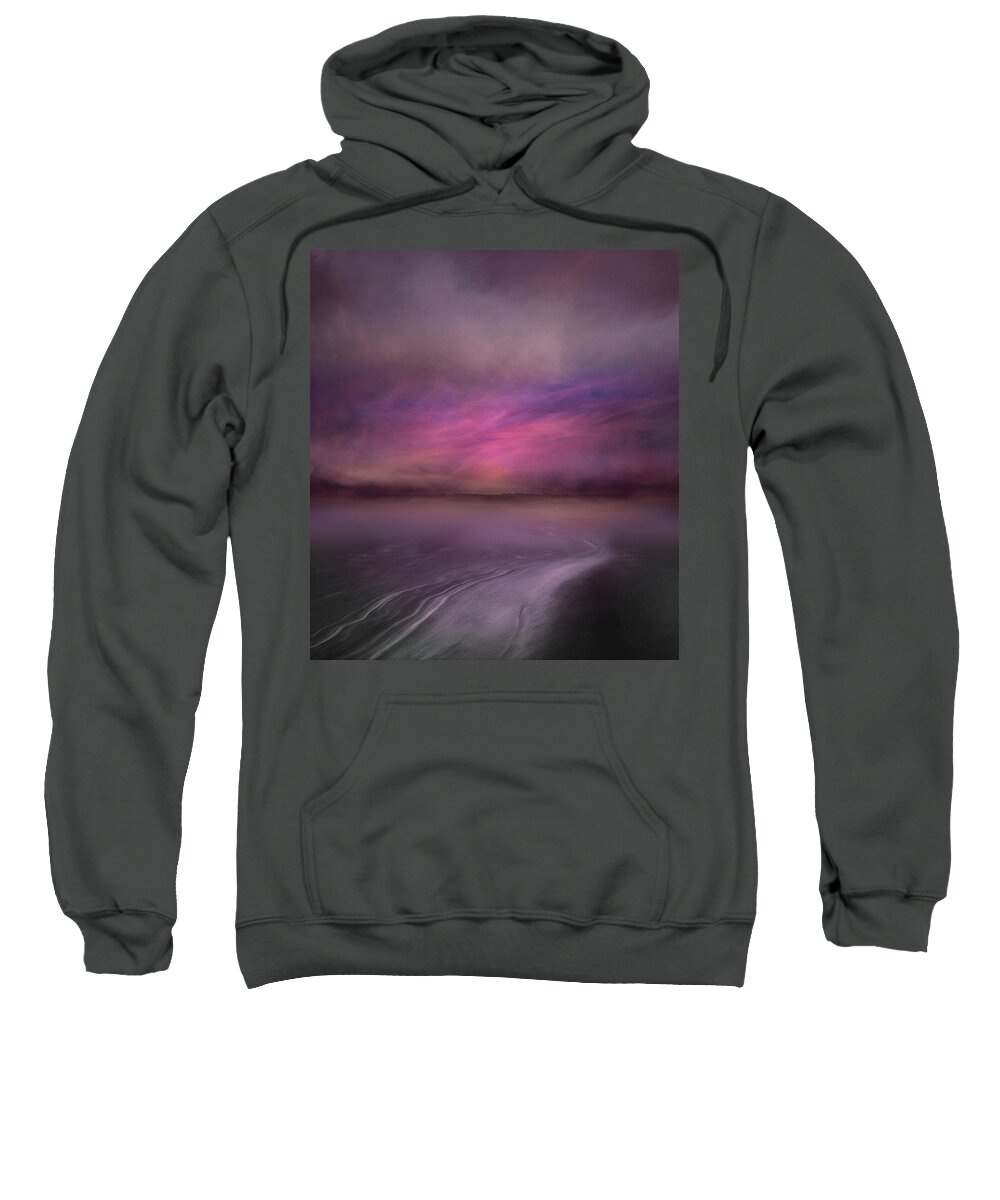 Ambient Sweatshirt featuring the digital art Ambient Magenta Trance by Don DePaola