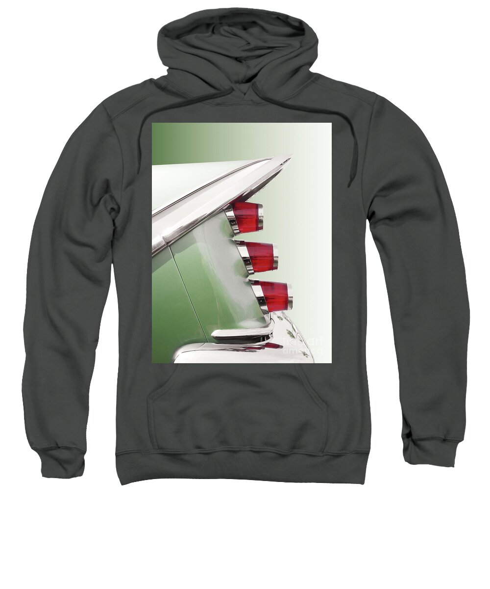Fire Sweatshirt featuring the photograph American classic car Fire Flite 1959 tail fin by Beate Gube