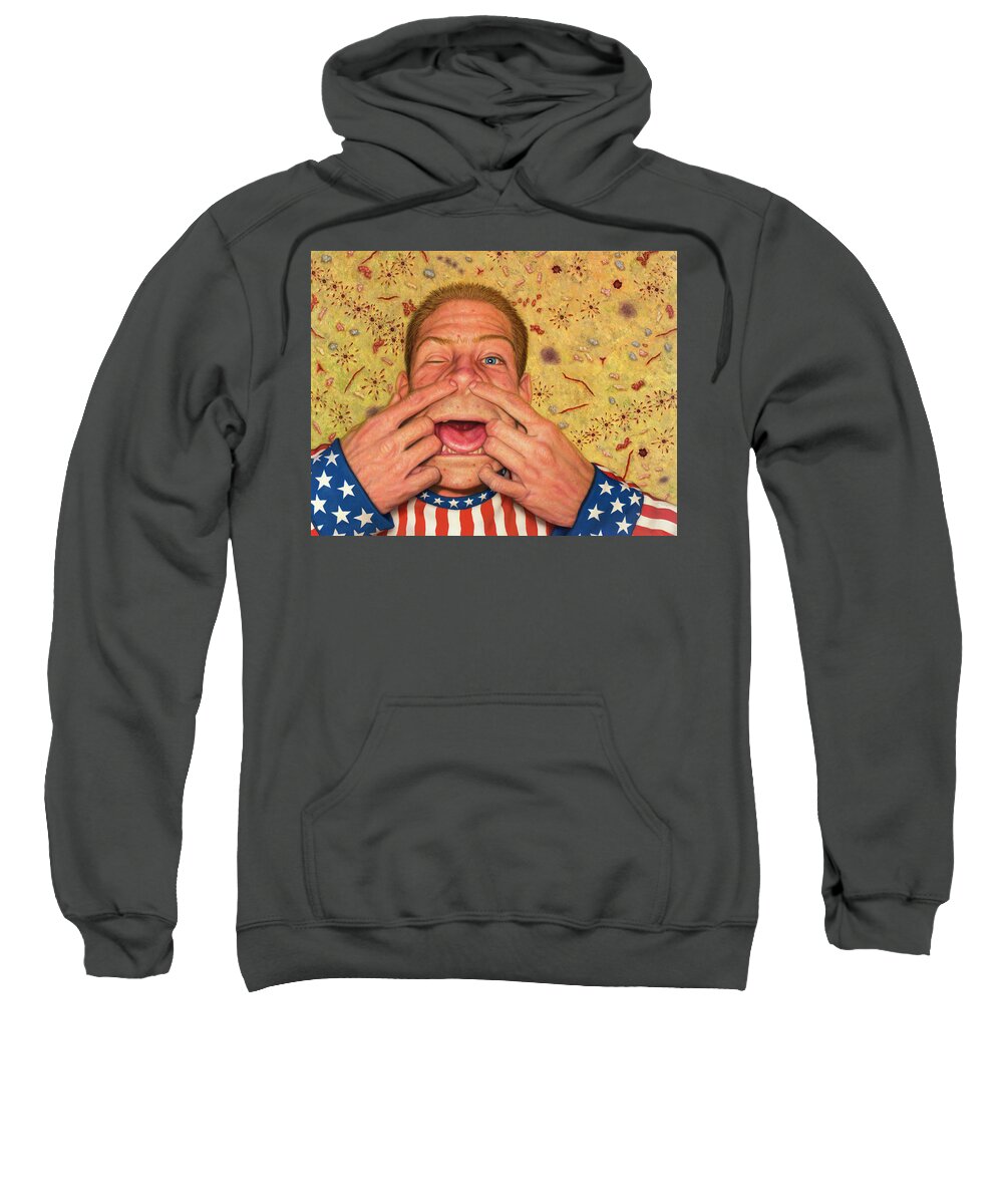 Ugly Sweatshirt featuring the painting An Unpleasant Fellow by James W Johnson
