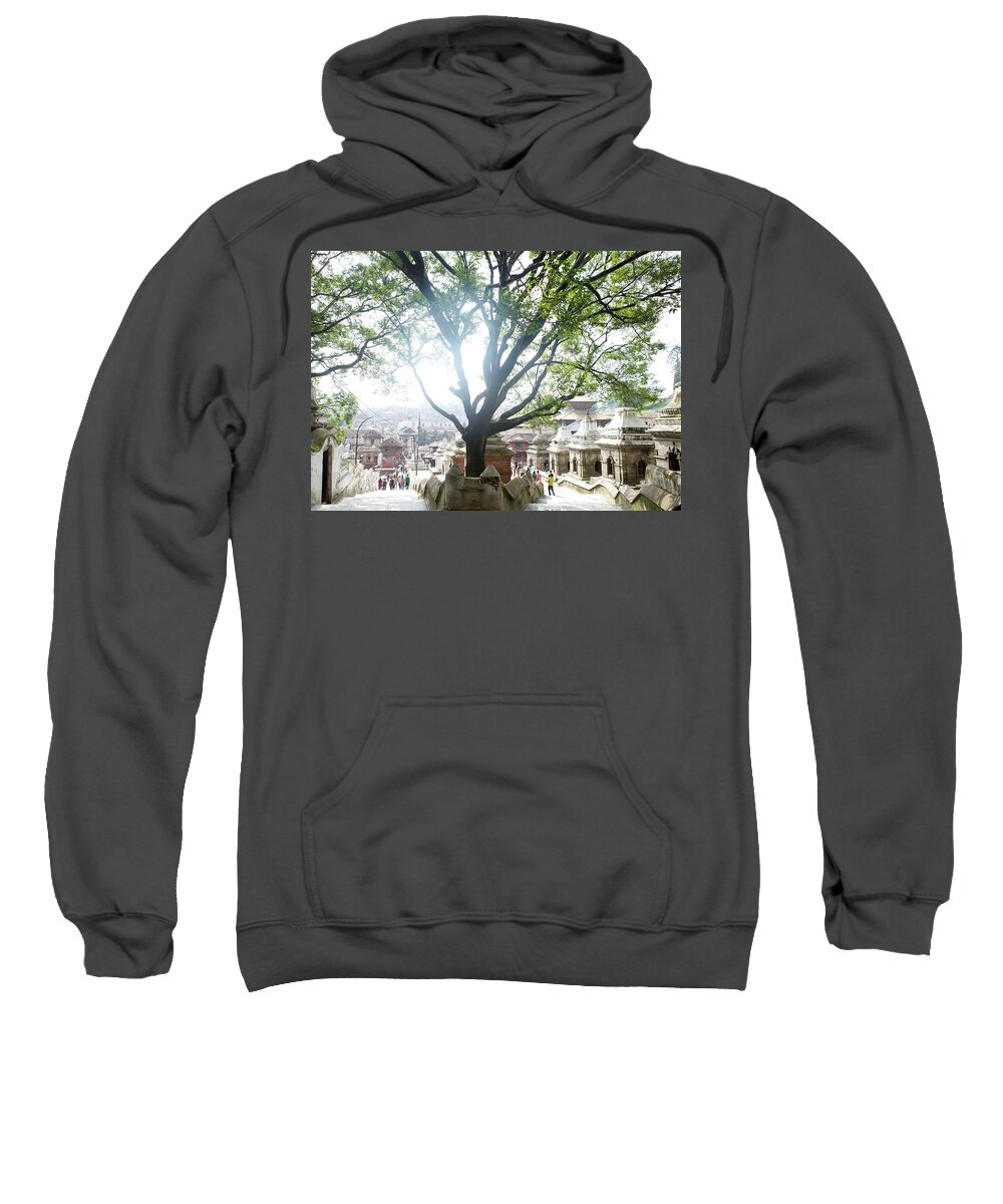 Nepal Sweatshirt featuring the photograph Ancient Tree in Ancient Lands by Joseph Philipson