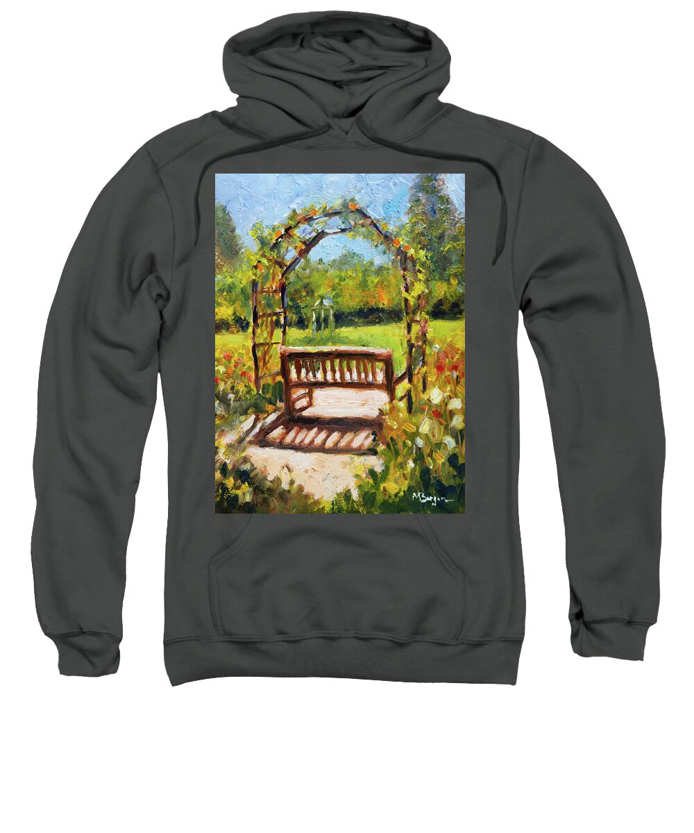 Arbor Sweatshirt featuring the painting Arbor at Avery Park by Mike Bergen