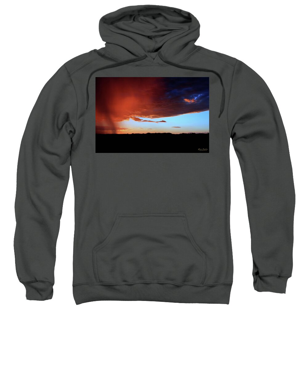 Arizona Sweatshirt featuring the photograph Angel Over Monsoon - Signed #2 by Gene Taylor