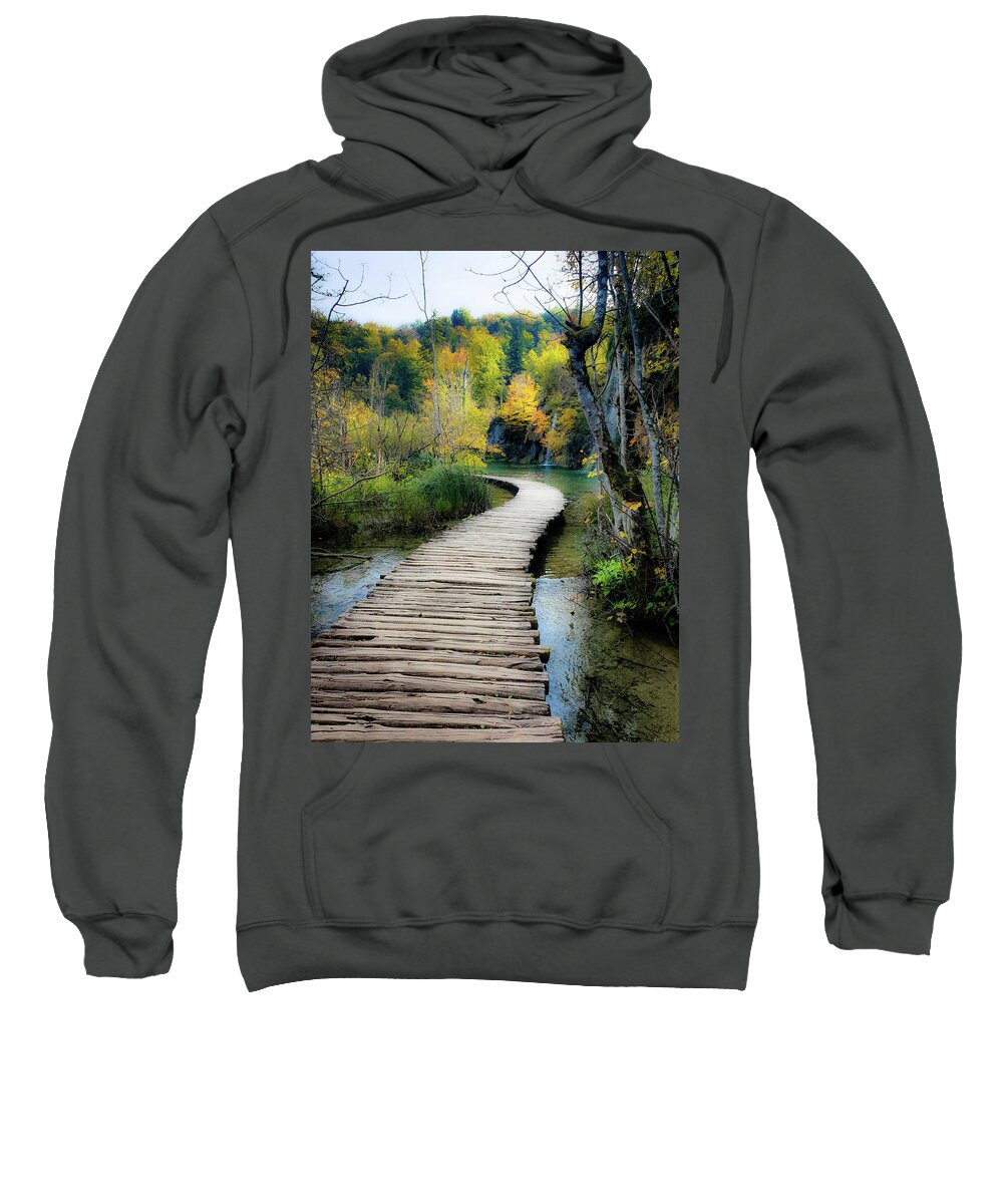 Trail Sweatshirt featuring the photograph Around the Bend by Andrea Whitaker