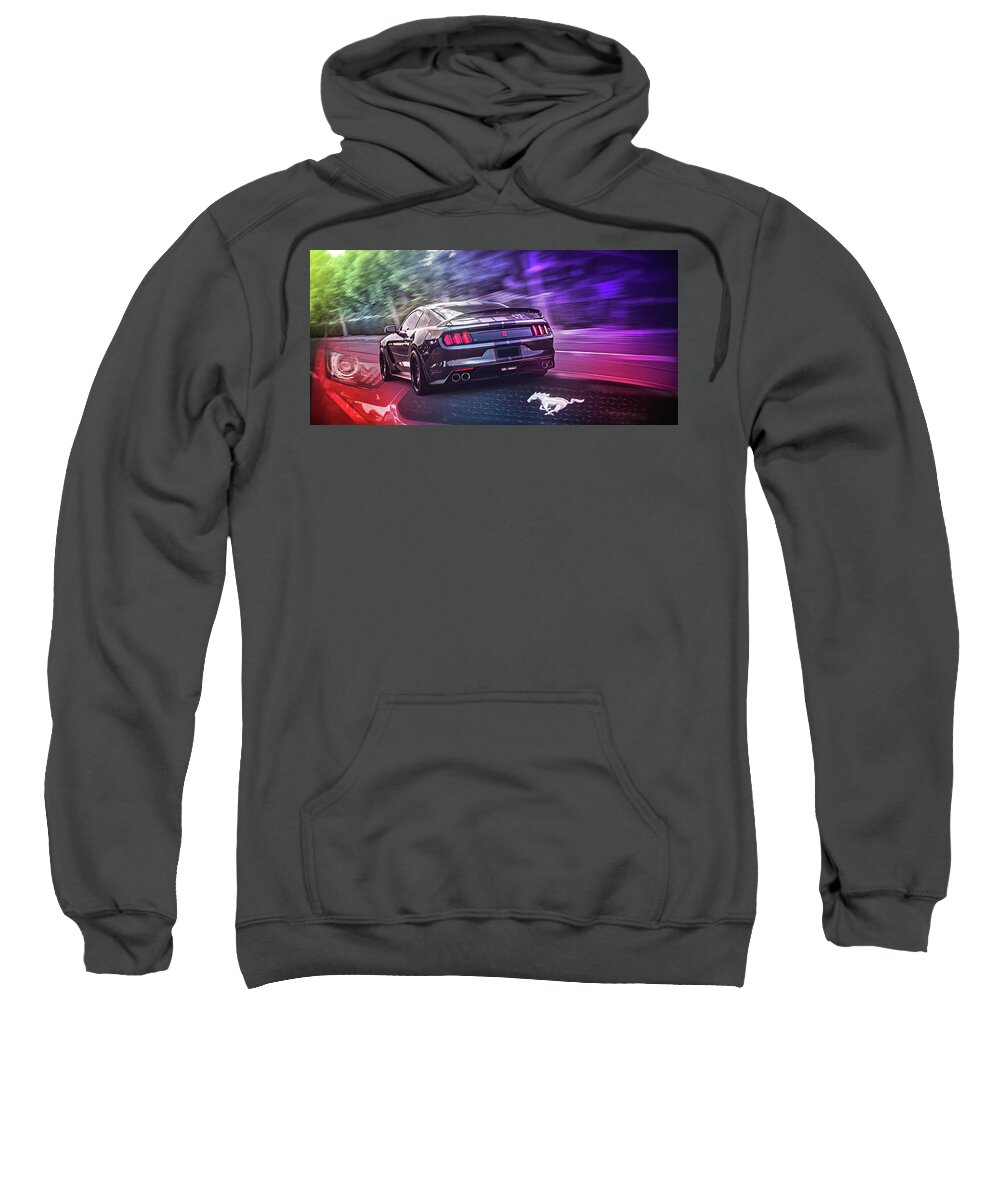 Ford Mustang Sweatshirt featuring the digital art Art - Epic Ford Mustang by Matthias Zegveld