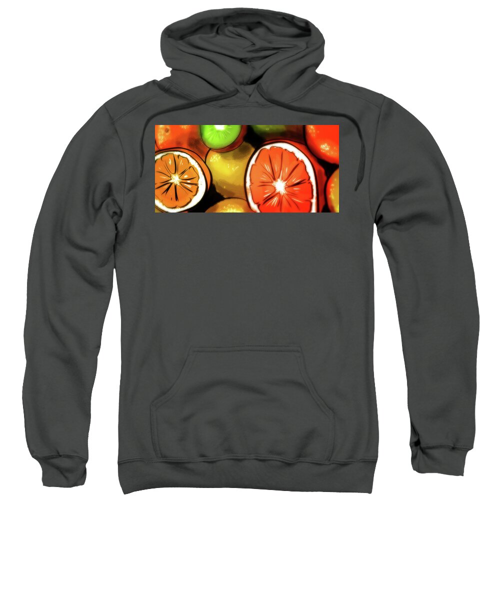 Fruit Sweatshirt featuring the digital art Art - Plenty of Fruit by Matthias Zegveld