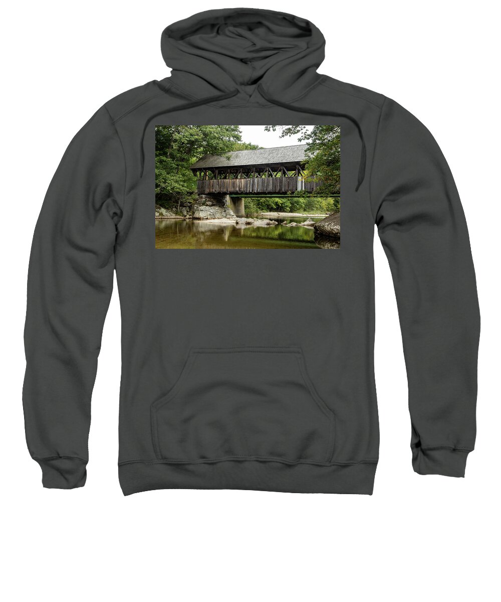 Covered Sweatshirt featuring the photograph Artists Covered Bridge by Denise Kopko