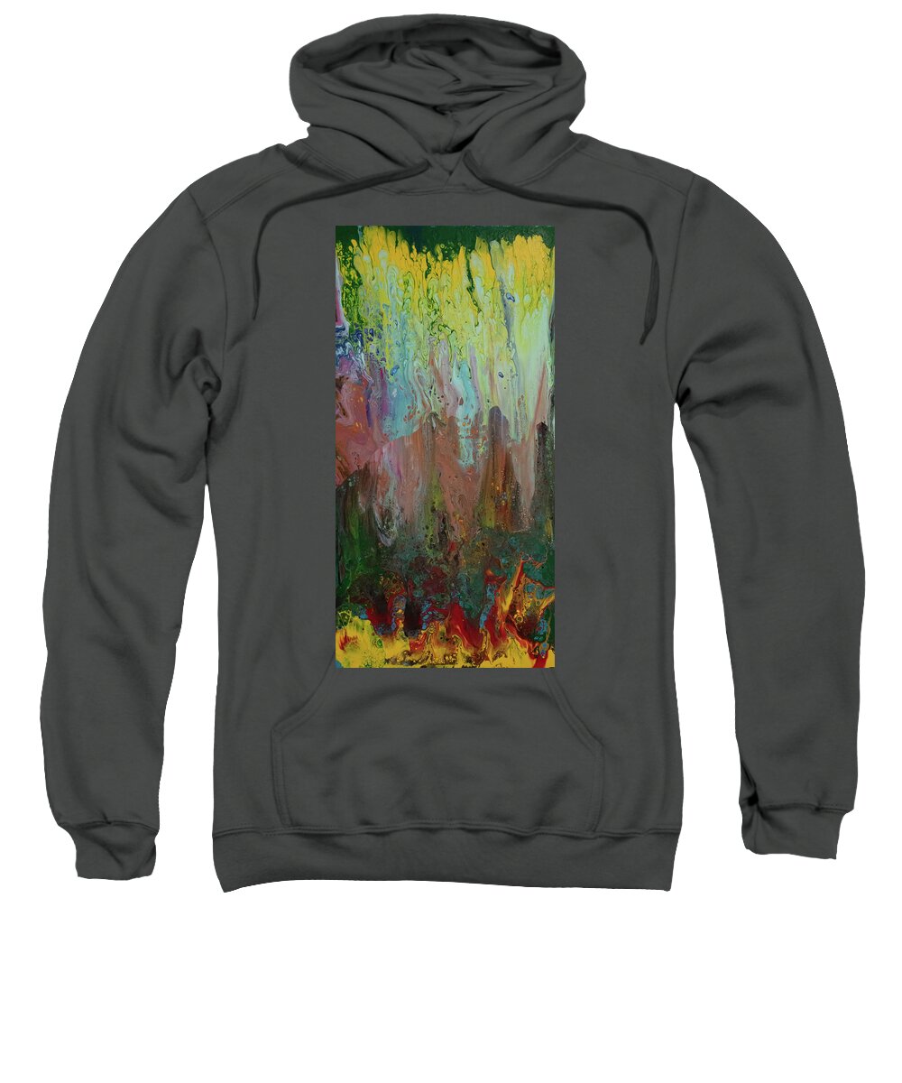 Green Sweatshirt featuring the mixed media Ascending by Aimee Bruno