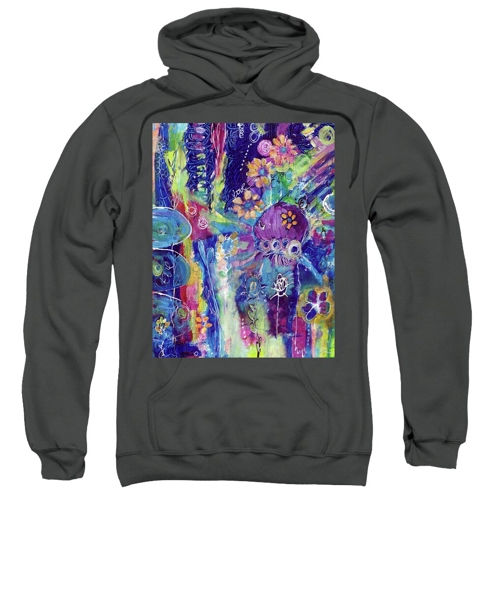 Abstract Sweatshirt featuring the painting At Last by Winona's Sunshyne