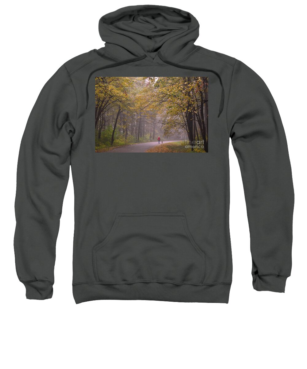 Nature Sweatshirt featuring the photograph Autumn Symphony In The Forest 02 by Leonida Arte