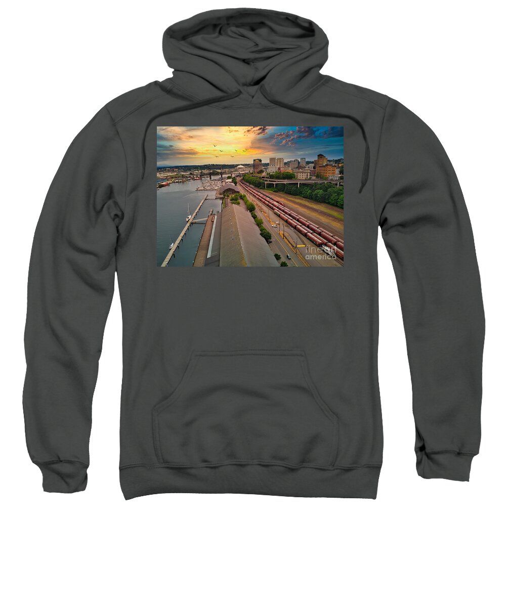 Tacoma Sweatshirt featuring the photograph Awesome Tacoma Evening by Sal Ahmed