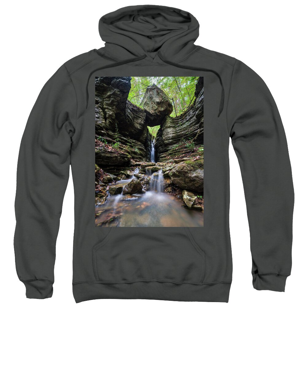 Arkansas Sweatshirt featuring the photograph Balanced Rock by David Dedman