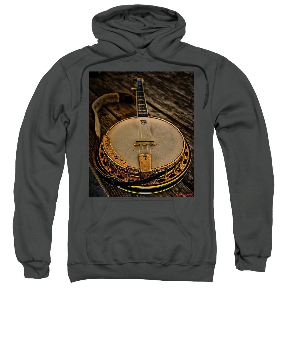 Instrument Sweatshirt featuring the photograph Banjo by Rene Vasquez